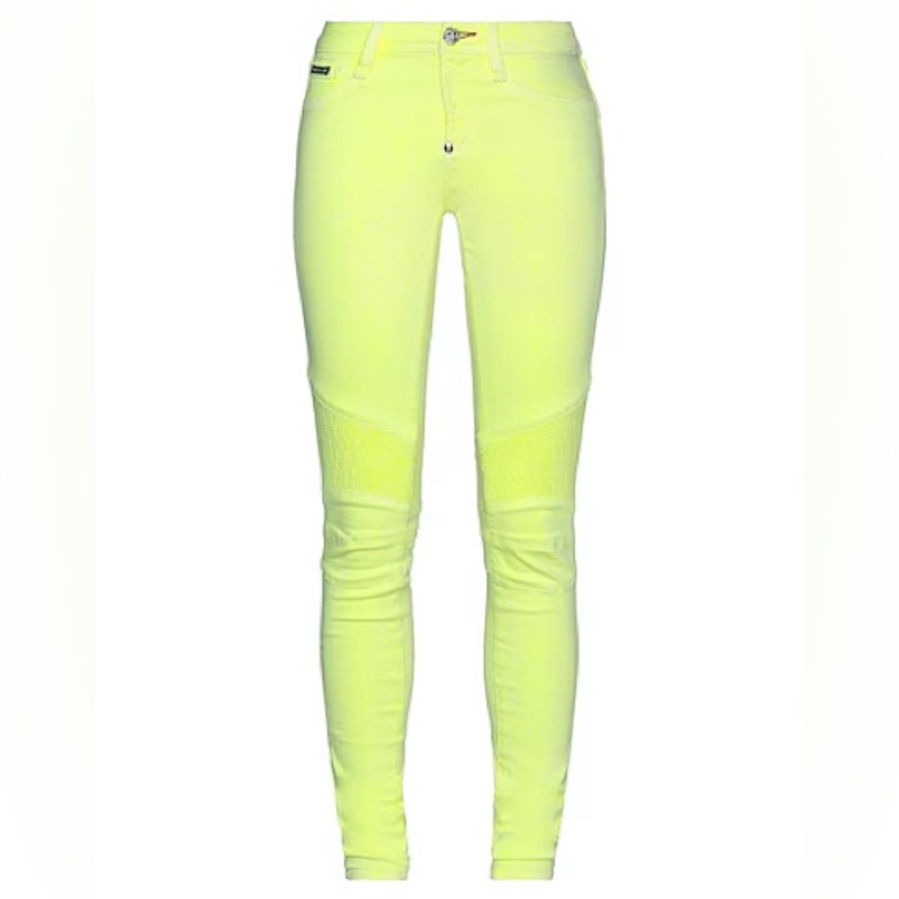 Philipp Plein Neon Yellow Skinny Jeans
